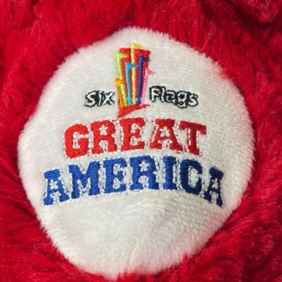 Fiesta Six Flags Great America Red Teddy Bear Plush - Picture 2 of 4